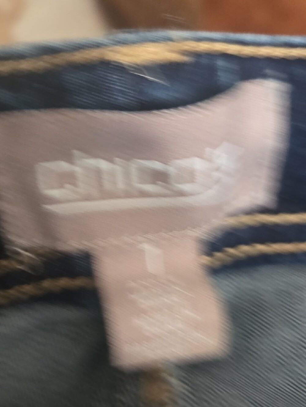 Chico's Dark Blue Boyfriend Jeans with Leopard Cuff - Picture 7 of 9
